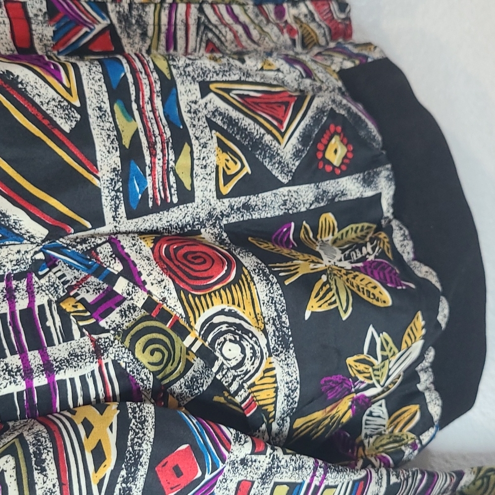 Retro August Silk abstract silk windbreaker jacket medium - Picture 2 of 12